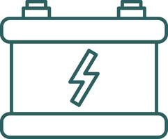 Auto Batterie Linie Gradient runden Ecke Symbol vektor