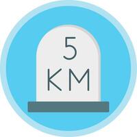 Kilometer eben multi Kreis Symbol vektor