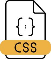 CSS gehäutet gefüllt Symbol vektor