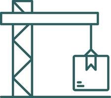 Kran Linie Gradient runden Ecke Symbol vektor