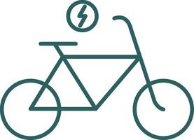 elektrisch Fahrrad Linie Gradient runden Ecke Symbol vektor