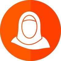 Hijab Glyphe rot Kreis Symbol vektor