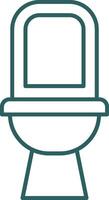toalett linje lutning runda hörn ikon vektor