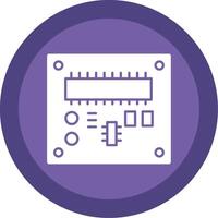 pcb Tafel Glyphe multi Kreis Symbol vektor