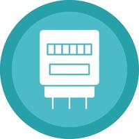 elektrisch Zähler Glyphe multi Kreis Symbol vektor