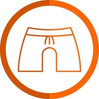 Boxer Linie Orange Kreis Symbol vektor