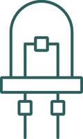 Diode Linie Gradient runden Ecke Symbol vektor