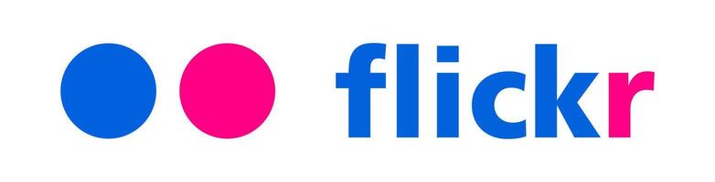 flickr logotyp, ikon. Foto värd vektor