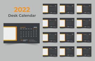 2022 Tischkalender-Vorlagendesign vektor