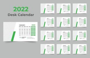 2022 Tischkalender-Vorlagendesign
