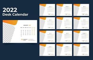 Tischkalender Design 2022 vektor