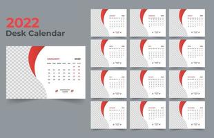 Tischkalender Design 2022 vektor