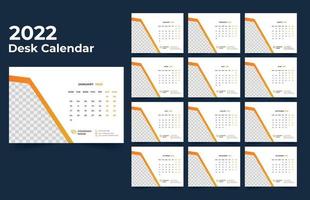 Tischkalender Design 2022 vektor