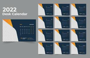 Tischkalender Design 2022 vektor