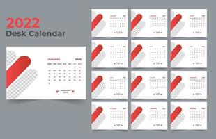 Tischkalender Design 2022 vektor