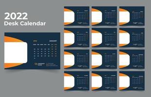 Tischkalender Design 2022 vektor