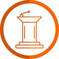 Podium Linie Orange Kreis Symbol vektor