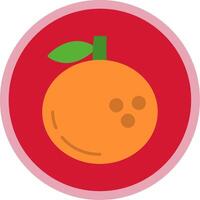 clementine platt mång cirkel ikon vektor