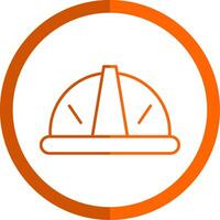 Helm Linie Orange Kreis Symbol vektor