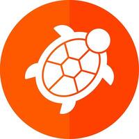 Schildkröte Glyphe rot Kreis Symbol vektor
