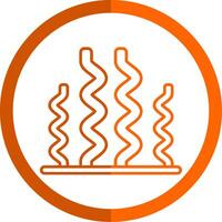 Seetang Linie Orange Kreis Symbol vektor