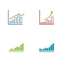 växande graf ikon vektor illustration formgivningsmall