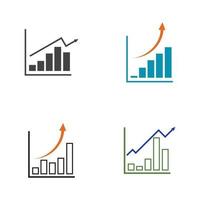 växande graf ikon vektor illustration formgivningsmall