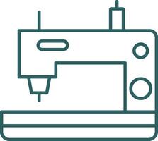 Nähen Maschine Linie Gradient runden Ecke Symbol vektor