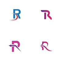 Buchstabe r Logo Vorlage Vektor Icon Design