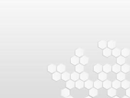 konceptet abstrakt hexagon bakgrund. teknik på vit bakgrund. präglad hexagon, honeycomb, ljus och skugga. vektor illustration.