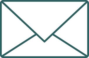 Email Linie Gradient runden Ecke Symbol vektor