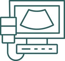 Ultraschall Linie Gradient runden Ecke Symbol vektor