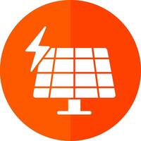 Solar- Panel Glyphe rot Kreis Symbol vektor