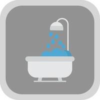 Badewanne eben runden Ecke Symbol vektor