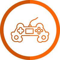 Spiel Regler Linie Orange Kreis Symbol vektor