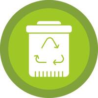 Recycling Glyphe multi Kreis Symbol vektor