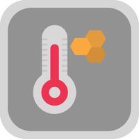 termometer platt runda hörn ikon vektor