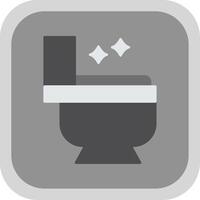 Toilette eben runden Ecke Symbol vektor