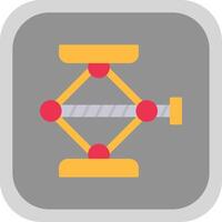 skruva domkraft platt runda hörn ikon vektor