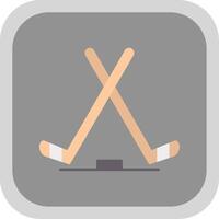 Eis Eishockey eben runden Ecke Symbol vektor