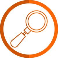 Suche Linie Orange Kreis Symbol vektor