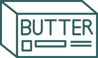 Butter Linie Gradient runden Ecke Symbol vektor