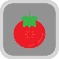 Tomate eben runden Ecke Symbol vektor