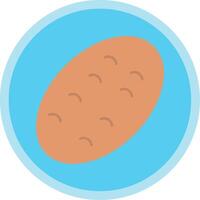 potatis platt mång cirkel ikon vektor