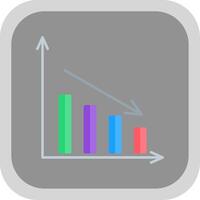 Bar Diagramm eben runden Ecke Symbol vektor