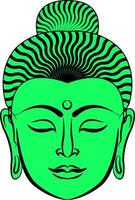 Indischer Gott irgendwelche Göttinnen, Pappmaché-Maske. Es kann für ein Malbuch, Textildrucke, Handyhüllen, Grußkarten verwendet werden. Logo, Kalender. im Kalamkari-Madhubani-Stil