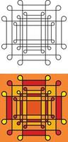 traditionelles asiatisches, indisches Motivdesign für Textildruck, Stoffdrucke vektor