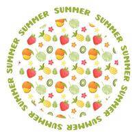 sommar baner. sommar frukter. illustration vektor