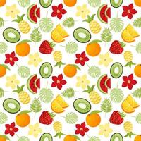 bunt Sommer- nahtlos Muster mit Frucht. Illustration vektor