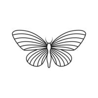 Schmetterling Symbol im Linie Kunst Stil vektor